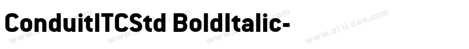 ConduitITCStd BoldItalic字体转换